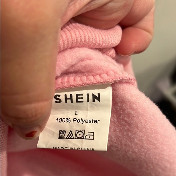 Shein Large Soft Pink Fleece Hoodie - Picture 4 of 7